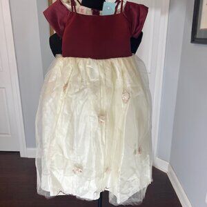 NW Butterfly Kisses Girl Burgundy Dress Size 6